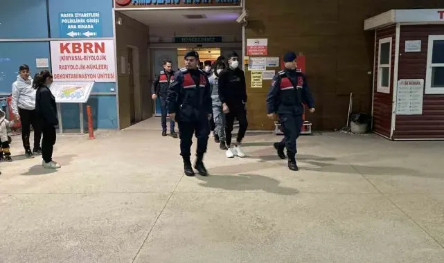 Ülkeye kaçak yollarla giren 13 göçmen, jandarma ekipleri tarafından yakalandı