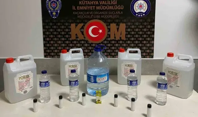 Kütahya'da kaçak alkol operasyonu