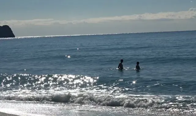 Alanya'da Aralık ayında deniz keyfi