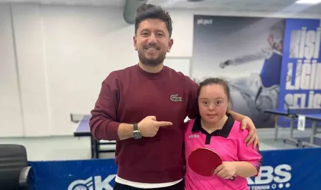 Bilecikli down sendromlu sporcu Zeynep, masa tenisinde Türkiye 4'üncüsü oldu