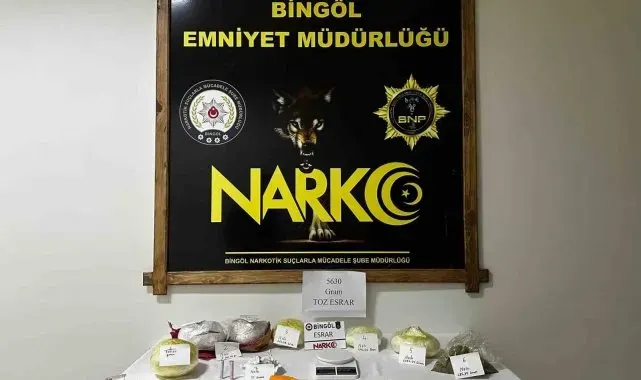 Bingöl'de uyuşturucu operasyonu