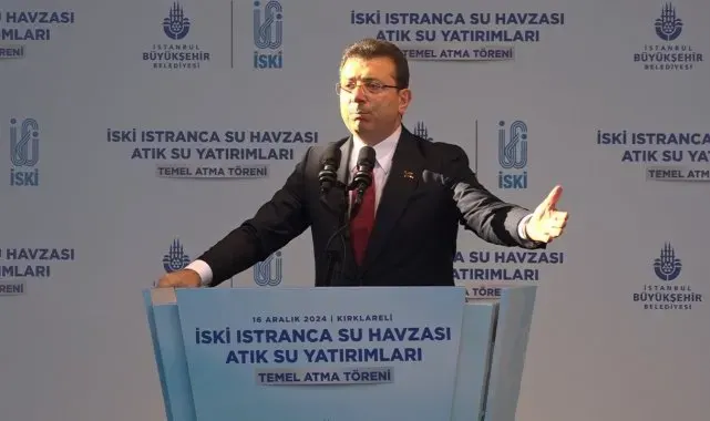 İBB Başkanı İmamoğlu: "İstanbul'un bir başka sorunu, batıya karşı yani size yakın olan Trakya tarafı İstanbul'un suyunun üçte ikisini harcıyor"