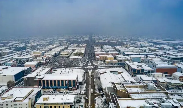 Erzincan'da kar yağışı