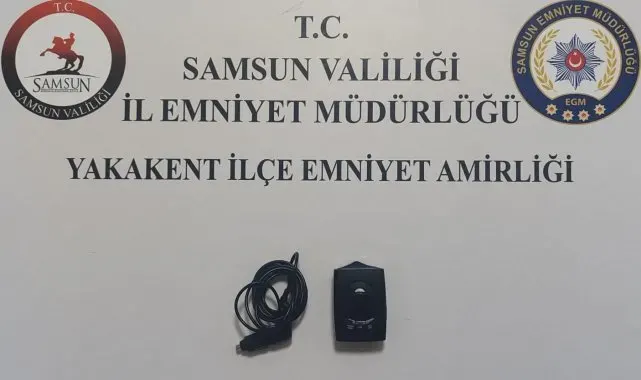Samsun'da bir araçta radar tespit cihazı ele geçirildi