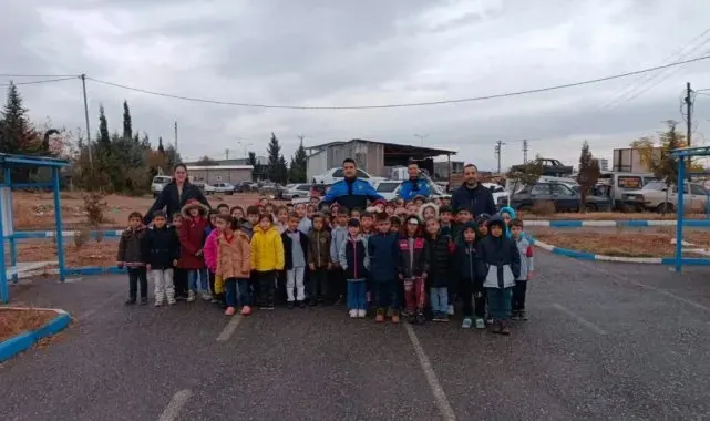 Kahta'da 200 öğrenciye uygulamalı trafik eğitimi