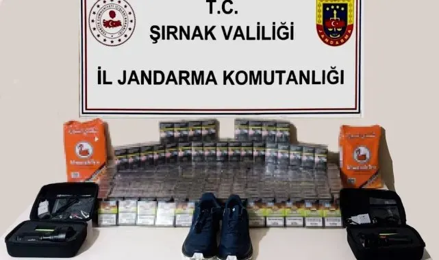 Şırnak'ta kaçakçılık operasyonları: 1 milyon 250 bin liralık gümrük kaçağı malzeme ele geçirildi