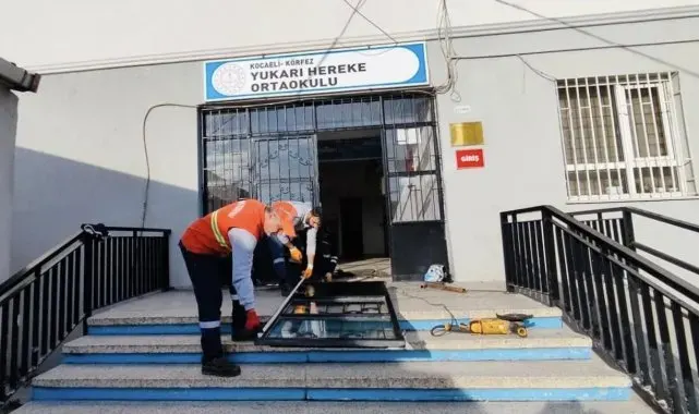 Körfez'deki okullarda engelli rampası yenileniyor