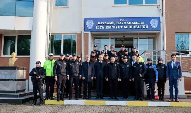 İl Emniyet Müdürü Kenan Kurt, Bayramiç'te bir dizi ziyaretlerde bulundu