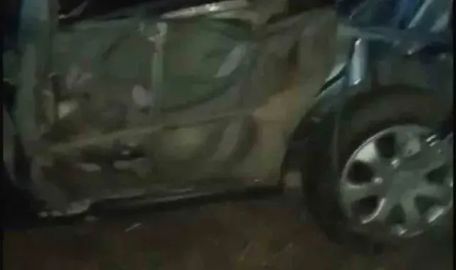 Köpeğe çarpmamak için manevra yapan sürücü, facianın eşiğinden döndü