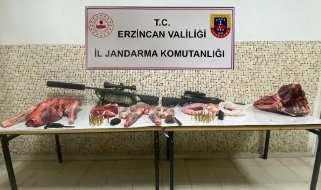 Erzincan'da susturucu kullanarak dağ keçilerini kaçak avlayan 4 kişiye 692 bin 192 TL ceza kesildi