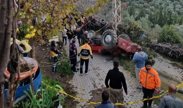 Devrilen traktörün altında kalan şahıs hayatını kaybetti