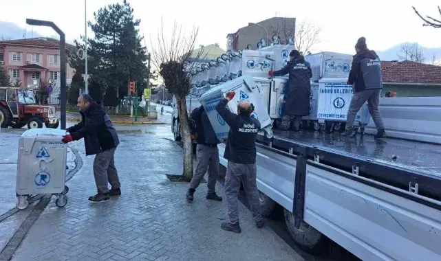 İnönü İlçesi'ne 94 adet yeni çöp konteyneri temin edildi
