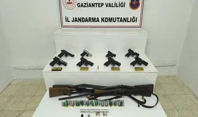 Gaziantep'te 19 ruhsatsız silah ele geçirildi