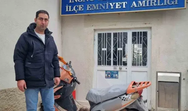 Çalıntı motosiklet bulunup sahibine teslim edildi