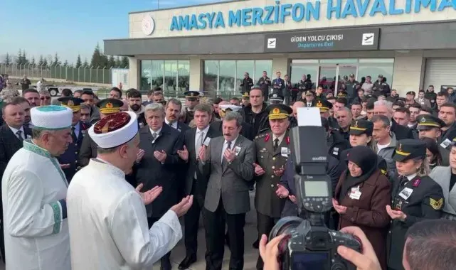 Şehit Teğmen Tunahan Dağlı'nın cenazesi Amasya'da karşılandı