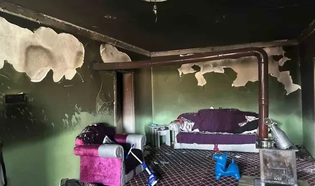 Iğdır'da çıkan yangında bir ev kullanılamaz hale geldi