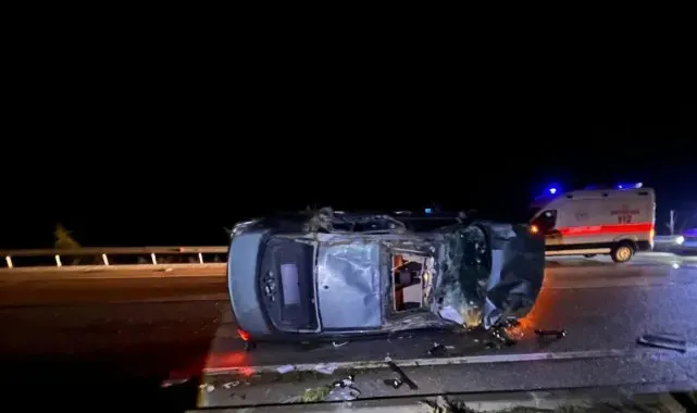 Takla atan otomobilde 1 kişi yaşamını yitirdi!