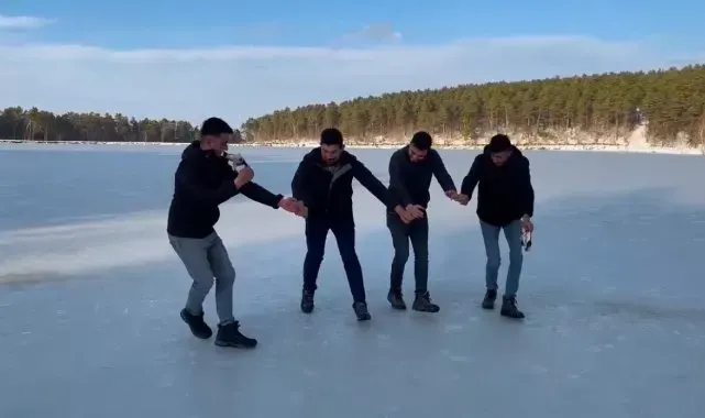 Tokatlı gençlerden tehlikeli horon