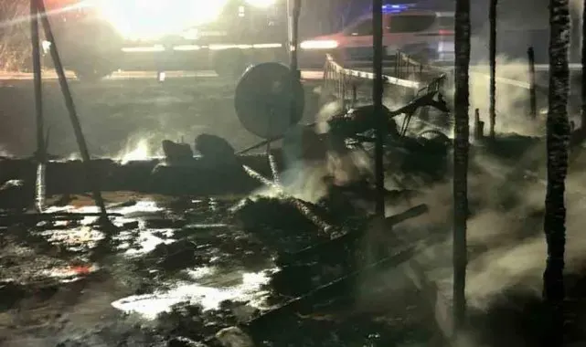 Tarsus'ta çadır yangını