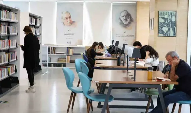 Büyükşehir Kütüphanelerinde okuma ve çalışma alanlarına yoğun ilgi