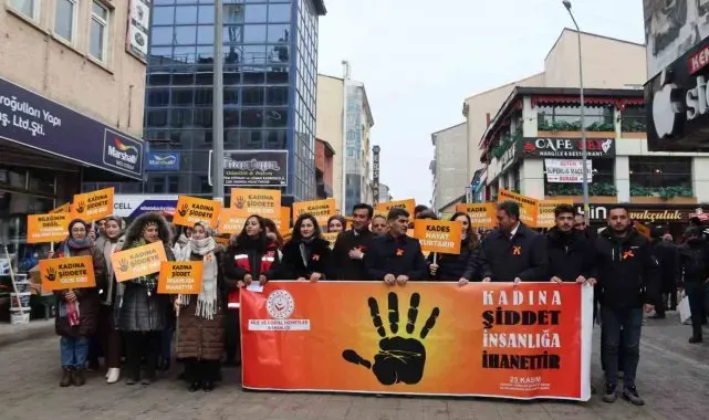 Ağrı'da Kadına Yönelik Şiddete 'Dur' demek için yürüdüler