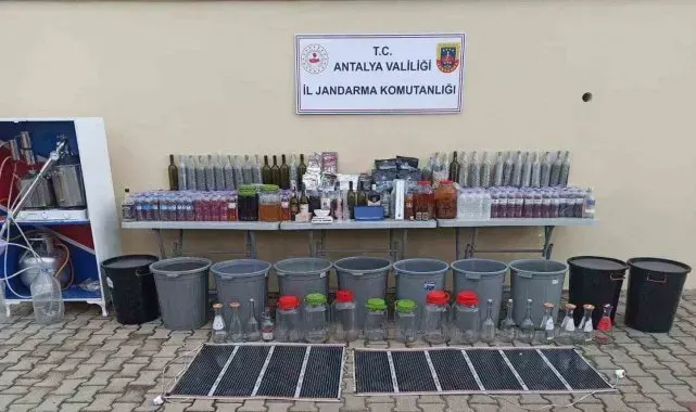 Alanya'da sahte alkol operasyonu