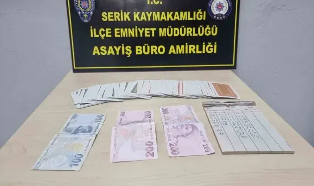 Antalya'da kumar ve tombala operasyonu: 8 kişiye adli işlem, 34 kişiye idari ceza