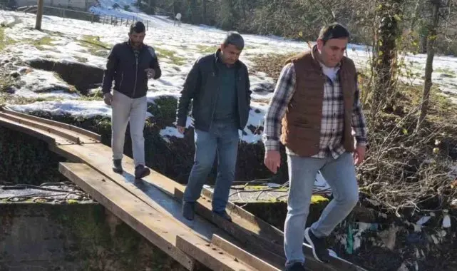 Bartın'da köylülerin köprü çilesi