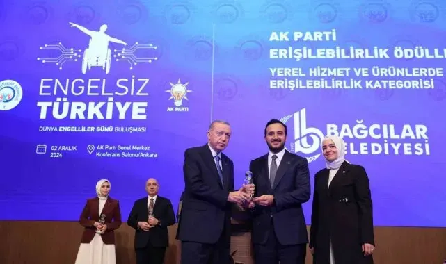 Cumhurbaşkanı Erdoğan'dan Bağcılar Belediyesi'ne "Erişilebilirlik" ödülü