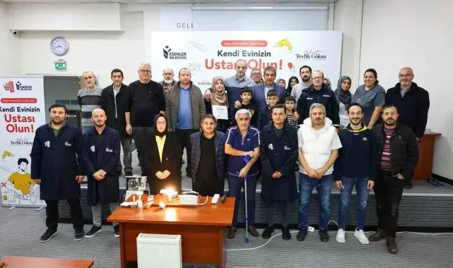 Esenler'de "Kendi Evinizin Ustası Olun" projesi ilk mezunlarını verdi