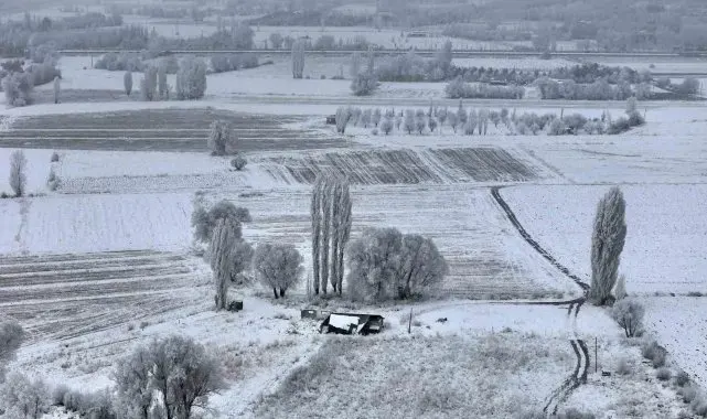 Sivas'ta Sibirya soğukları, eksi 15 derece ile doğa sanata dönüştü