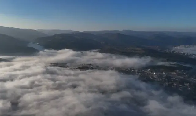 Bursa'da yoğun sis şehri yuttu