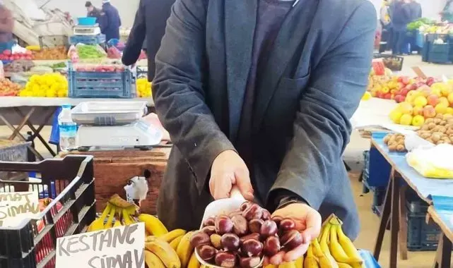 Hisarcık'ta coğrafi işaretli Simav Kestanesi pazarın gözdesi