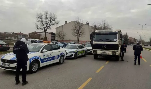 Sakarya'da ağır tonajlı araçlara denetim