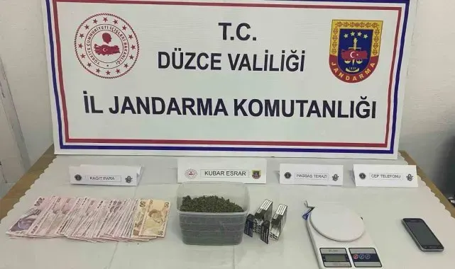 Düzce'de jandarmadan uyuşturucu operasyonu