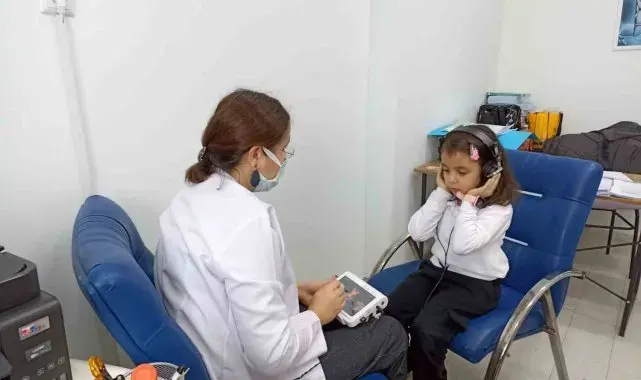 Öğrencilere işitme taraması yapıldı