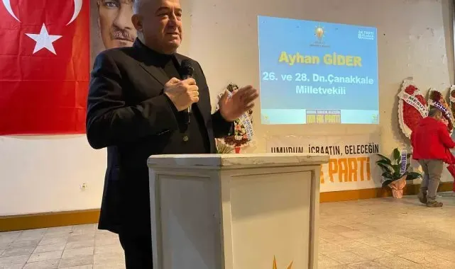 AK Partili Gider, Ayvacık'ta partisinin olağan kongresine katıldı