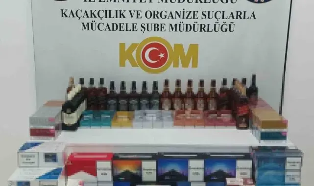 Samsun'da kaçak içki ve sigara ele geçirildi