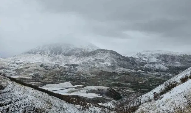 Siirt'te etkili olan kar yağışı kartpostallık görüntüler oluşturdu