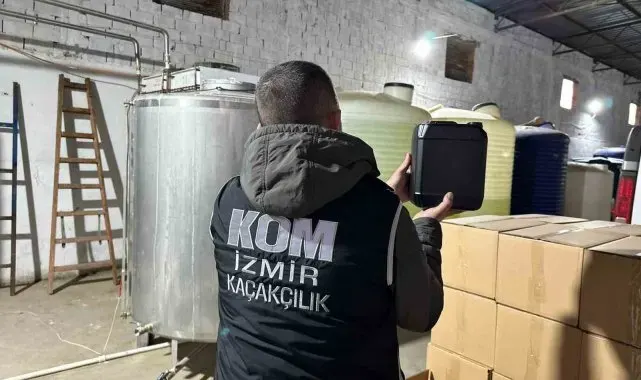 İzmir'de sahte içki operasyonu; 28 ton etil alkol ele geçirildi