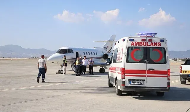 Girne'deki gemi kazasından etkilenen hamile kadın Kocaeli'ye nakledildi