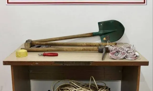 Tekirdağ'da izinsiz kazı yapan 3 kişi suçüstü yakalandı