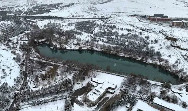 Malatya'da kar yağışı sonrası kış manzaraları