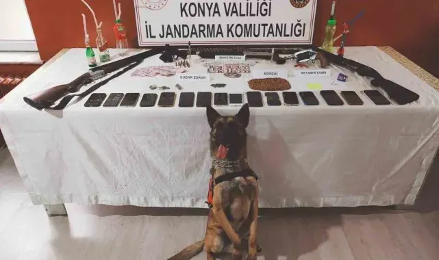 Konya'da jandarmadan uyuşturucu operasyonu: 4 tutuklama