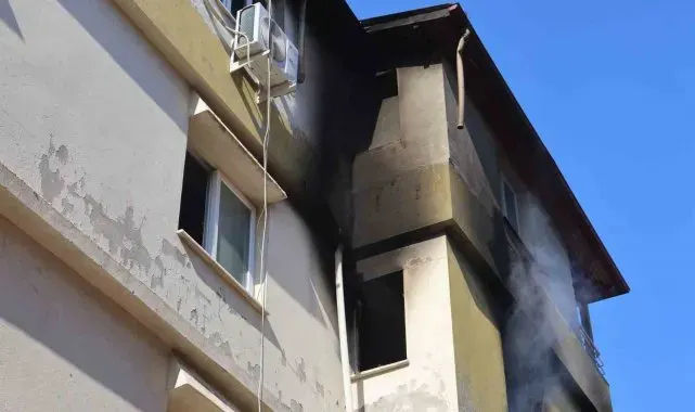 Apartman dairesi alevlere teslim oldu