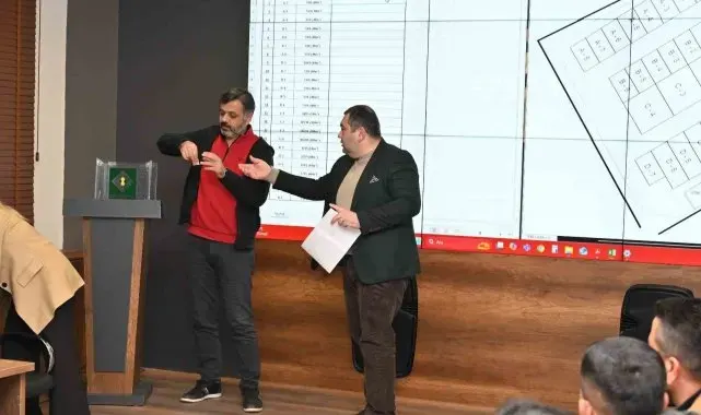 Osmaniye'de geçici prefabrik iş yerlerinin kura çekimi yapıldı