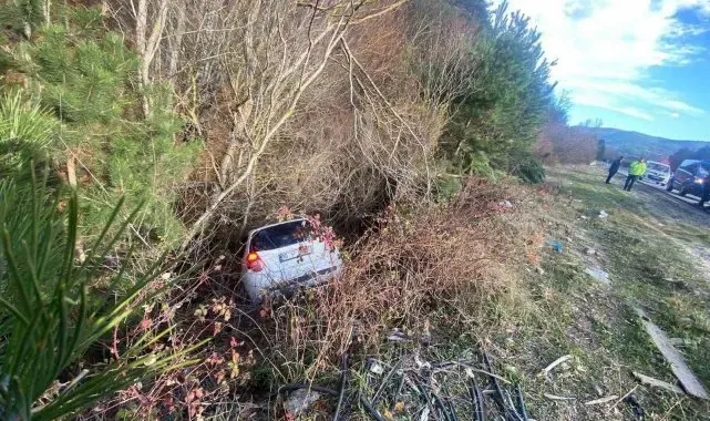 Bilecik'te ormanlık alana uçan otomobil sürücüsü yaralandı
