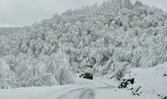 Samsun'un 14 ilçesinde eğitime kar engeli