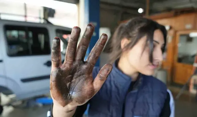 Samsun sanayisinin tek kız çırağı 'liseli Yağmur'