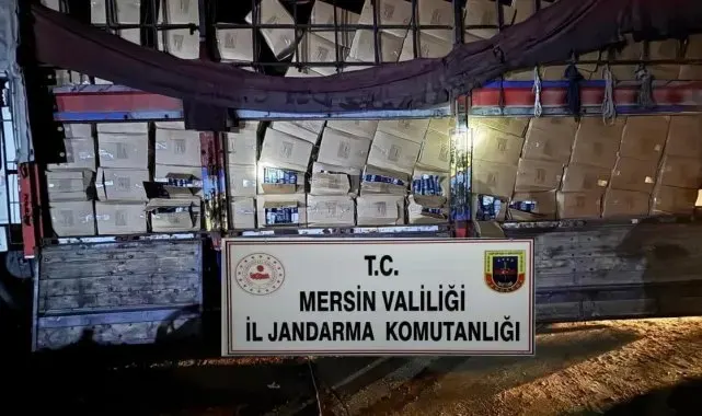 Mersin'de 5 ton kaçak tütün ele geçirildi